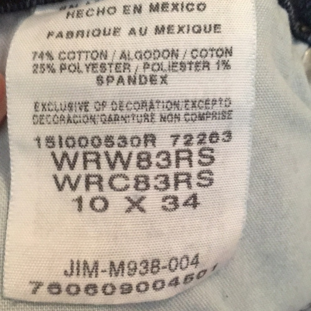 Wrangler NWT 10x34 straight leg jeans - Picture 4 of 9